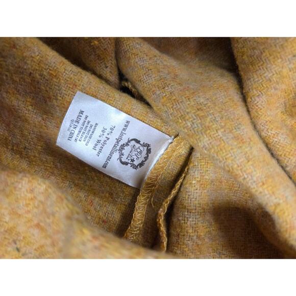 Lost Petal Linens Wool Blend Oversized Zip Poncho Vest Womens Size OS Gold - Picture 3 of 4